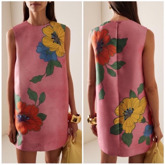 Alemais Piato Floral Mini Shift Dress Pink - Picture 3 of 9